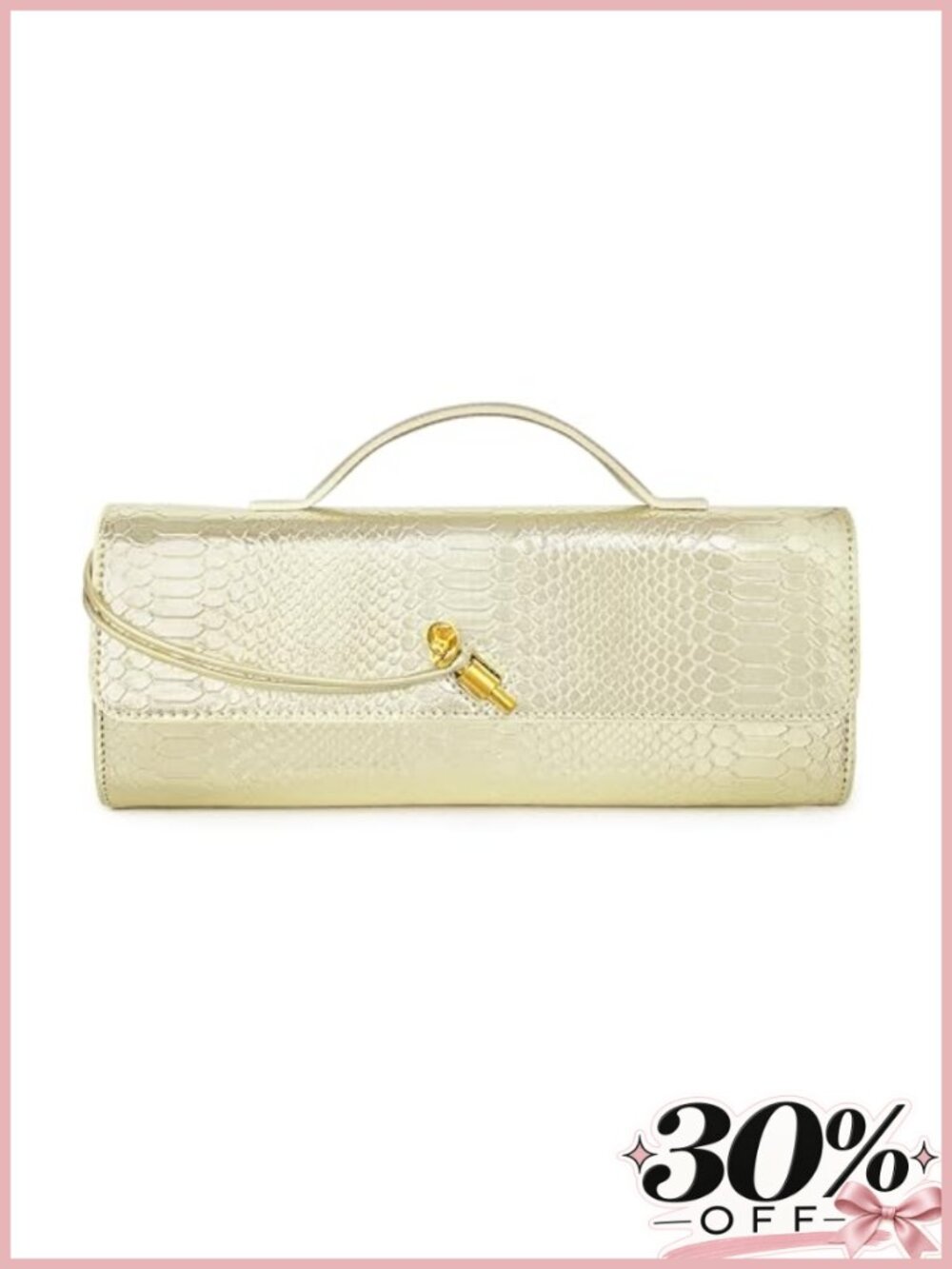 Joryin Woven Vegan Leather Evening Clutch Crossbody Bag